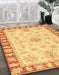 Machine Washable Abstract Orange Rug in a Family Room, wshabs3926