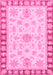 Machine Washable Oriental Pink Traditional Rug, wshabs3926pnk