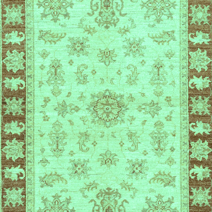 Machine Washable Oriental Turquoise Traditional Area Rugs, wshabs3926turq