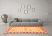 Machine Washable Oriental Orange Traditional Area Rugs in a Living Room, wshabs3926org