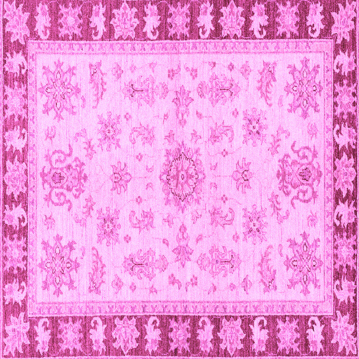 Square Machine Washable Oriental Purple Traditional Area Rugs, wshabs3926pur