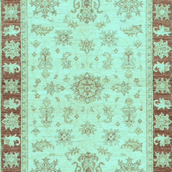Machine Washable Oriental Light Blue Traditional Rug, wshabs3926lblu