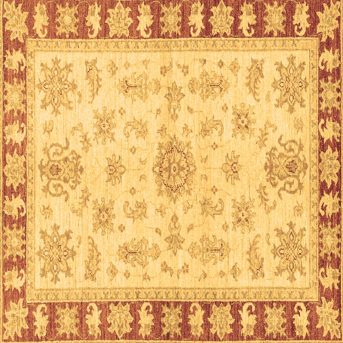 Square Machine Washable Oriental Brown Traditional Rug, wshabs3926brn
