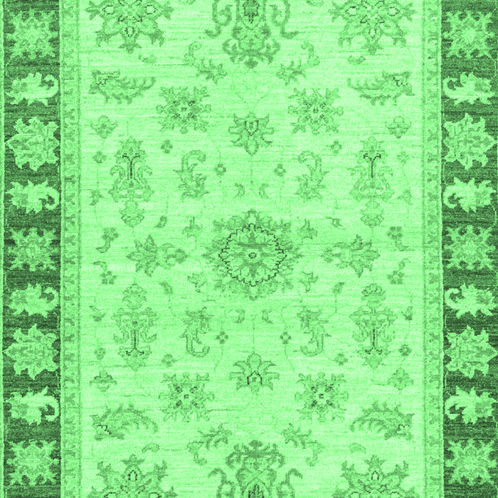 Machine Washable Oriental Emerald Green Traditional Area Rugs, wshabs3926emgrn