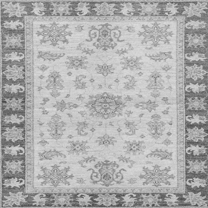 Square Machine Washable Oriental Gray Traditional Rug, wshabs3926gry