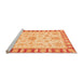 Sideview of Machine Washable Oriental Orange Traditional Area Rugs, wshabs3926org