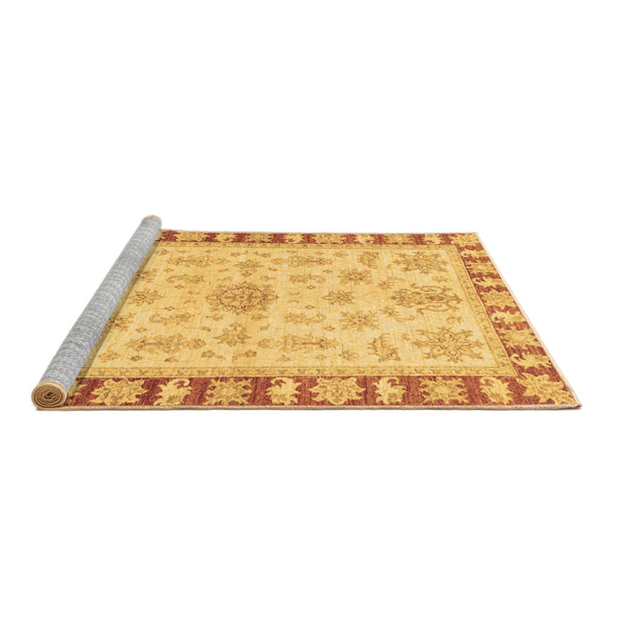 Sideview of Machine Washable Oriental Brown Traditional Rug, wshabs3926brn
