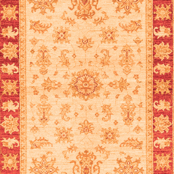 Machine Washable Oriental Orange Traditional Area Rugs, wshabs3926org