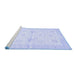 Sideview of Machine Washable Oriental Blue Traditional Rug, wshabs3927blu