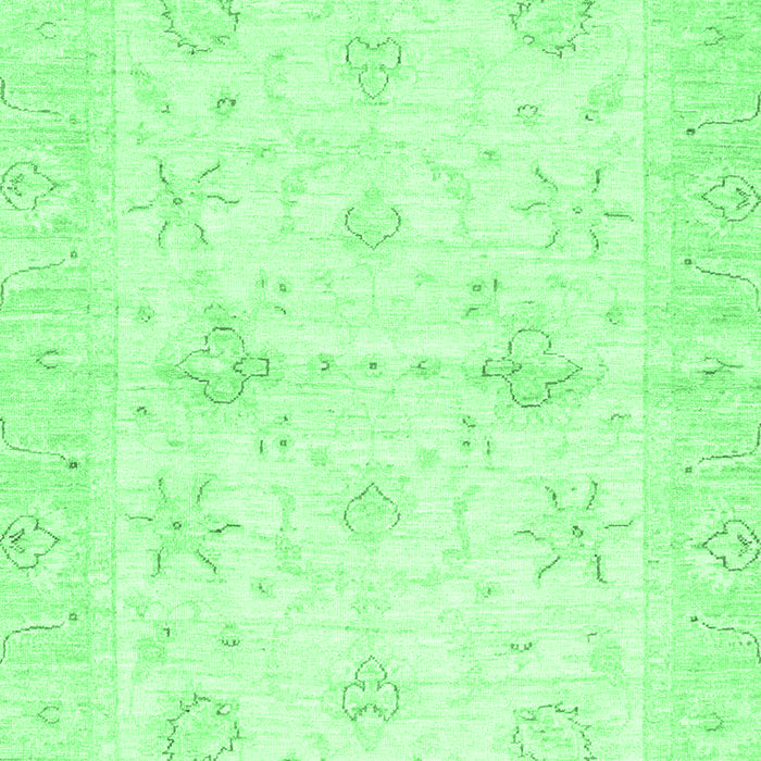 Machine Washable Oriental Emerald Green Traditional Area Rugs, wshabs3927emgrn