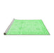 Sideview of Machine Washable Oriental Emerald Green Traditional Area Rugs, wshabs3927emgrn