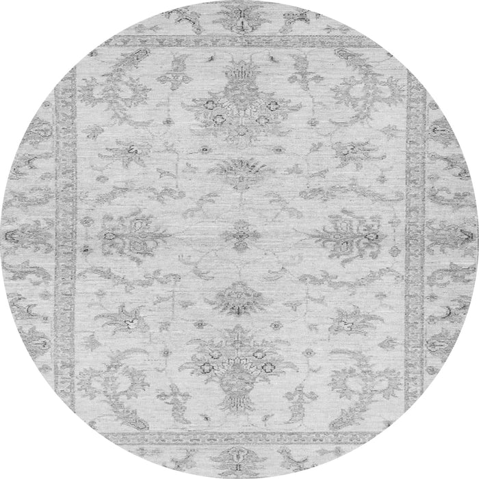 Round Oriental Gray Traditional Rug, abs3928gry