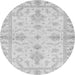 Round Oriental Gray Traditional Rug, abs3928gry