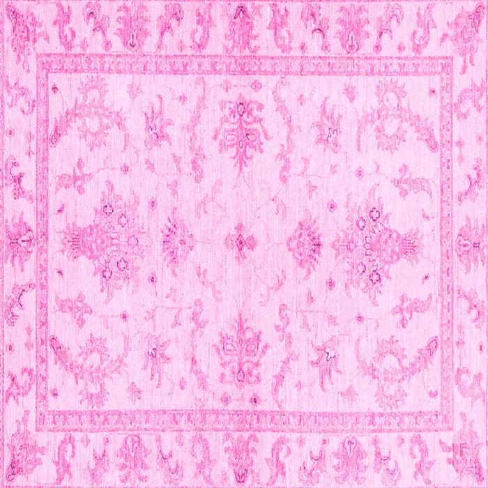 Square Oriental Pink Traditional Rug, abs3928pnk