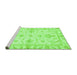 Sideview of Machine Washable Oriental Green Traditional Area Rugs, wshabs3928grn