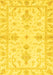 Machine Washable Oriental Yellow Traditional Rug, wshabs3928yw