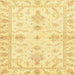 Square Abstract Mustard Yellow Oriental Rug, abs3928