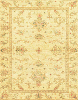 Machine Washable Abstract Mustard Yellow Rug, wshabs3928