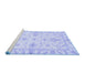 Sideview of Machine Washable Oriental Blue Traditional Rug, wshabs3928blu