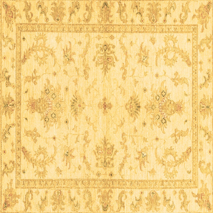 Square Oriental Brown Traditional Rug, abs3928brn