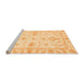 Sideview of Machine Washable Oriental Orange Traditional Area Rugs, wshabs3928org