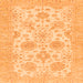 Square Oriental Orange Traditional Rug, abs3929org