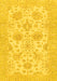 Machine Washable Oriental Yellow Traditional Rug, wshabs3929yw