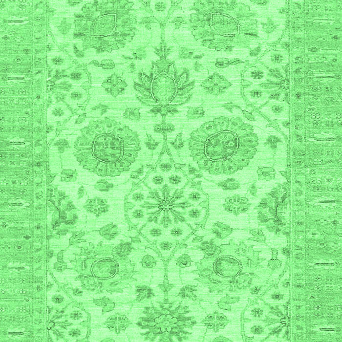 Machine Washable Oriental Emerald Green Traditional Area Rugs, wshabs3929emgrn