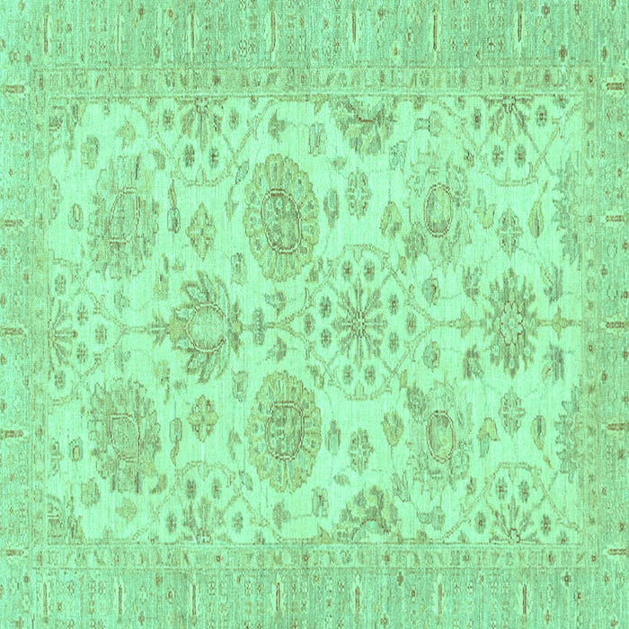 Square Oriental Turquoise Traditional Rug, abs3929turq