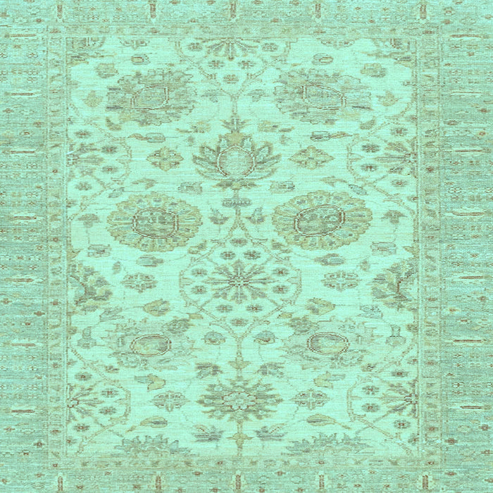 Square Oriental Light Blue Traditional Rug, abs3929lblu