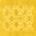 Square Machine Washable Oriental Yellow Traditional Rug, wshabs3929yw