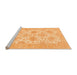 Sideview of Machine Washable Oriental Orange Traditional Area Rugs, wshabs3929org