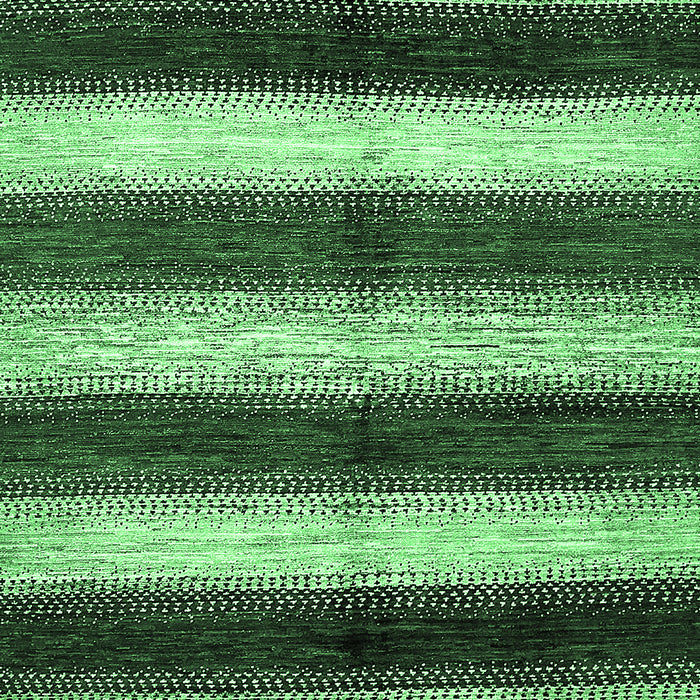 Machine Washable Abstract Emerald Green Modern Area Rugs, wshabs392emgrn