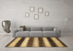 Machine Washable Abstract Brown Modern Rug in a Living Room,, wshabs392brn