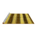 Sideview of Machine Washable Abstract Yellow Modern Rug, wshabs392yw