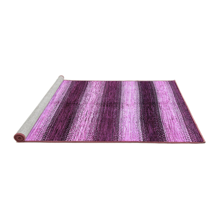 Sideview of Machine Washable Abstract Purple Modern Area Rugs, wshabs392pur