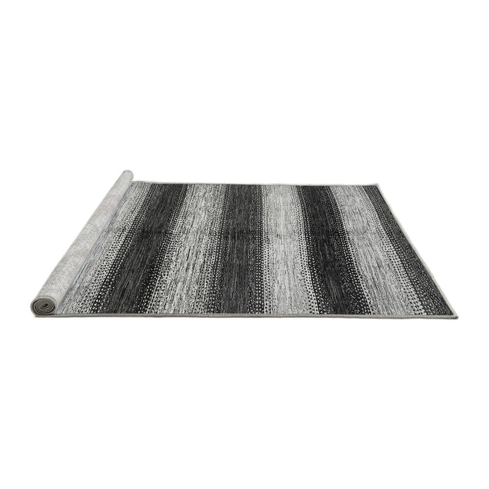 Sideview of Machine Washable Abstract Gray Modern Rug, wshabs392gry