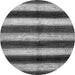 Round Abstract Gray Modern Rug, abs392gry