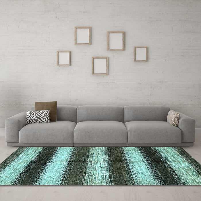 Machine Washable Abstract Light Blue Modern Rug in a Living Room, wshabs392lblu