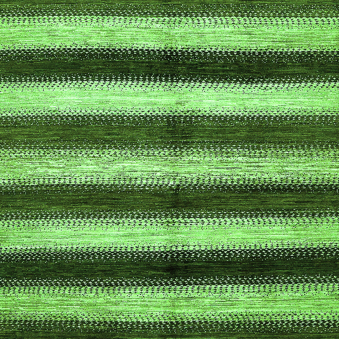 Square Abstract Green Modern Rug, abs392grn