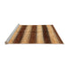 Sideview of Machine Washable Abstract Orange Modern Area Rugs, wshabs392org