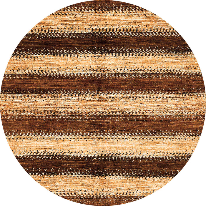 Round Abstract Orange Modern Rug, abs392org