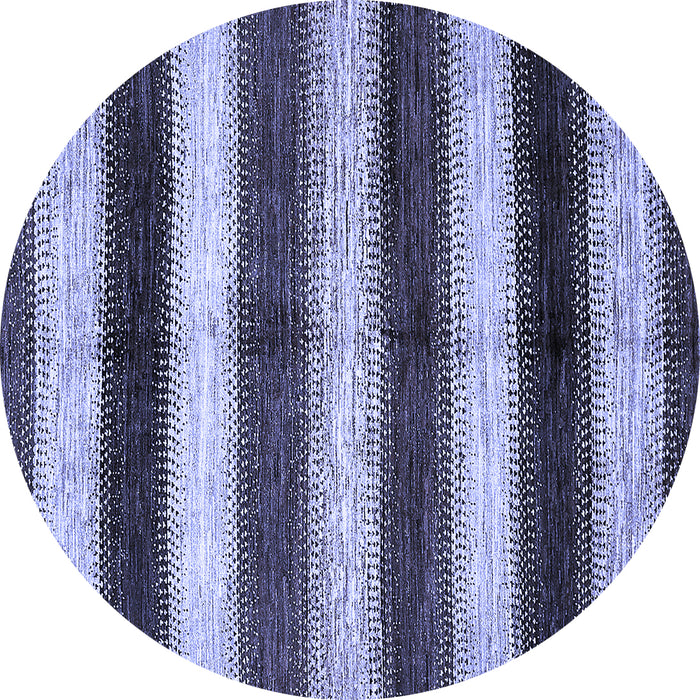 Round Abstract Blue Modern Rug, abs392blu