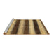 Sideview of Machine Washable Abstract Brown Modern Rug, wshabs392brn