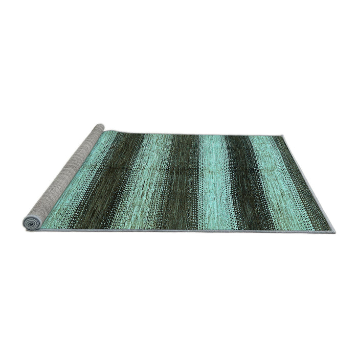 Sideview of Machine Washable Abstract Light Blue Modern Rug, wshabs392lblu