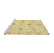 Sideview of Machine Washable Abstract Chrome Gold Yellow Rug, wshabs3930