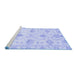 Sideview of Machine Washable Oriental Blue Traditional Rug, wshabs3930blu