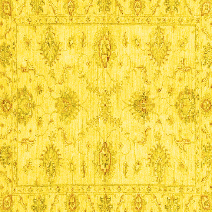 Square Oriental Yellow Traditional Rug, abs3930yw