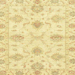Square Abstract Chrome Gold Yellow Oriental Rug, abs3930