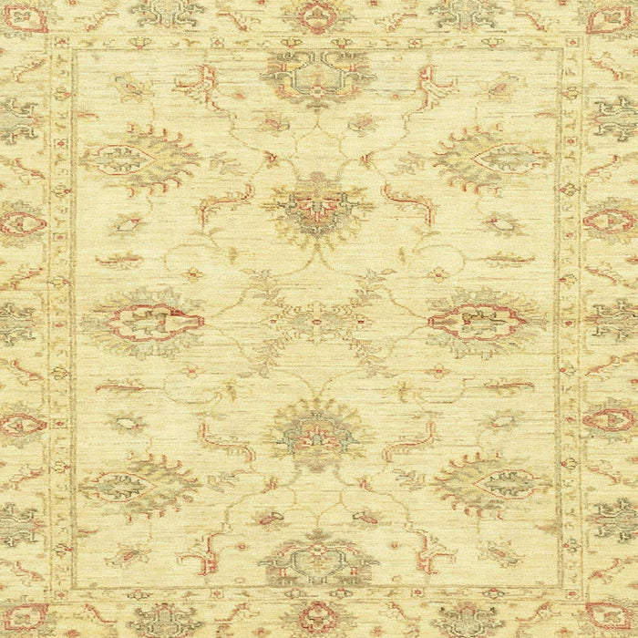 Square Machine Washable Abstract Chrome Gold Yellow Rug, wshabs3930